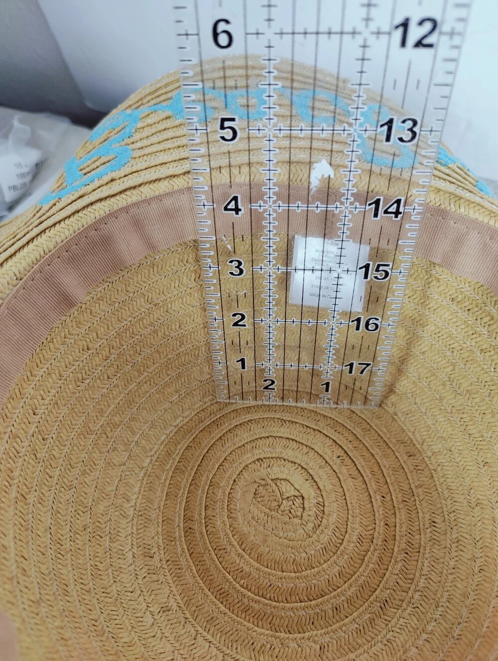 EUC Accessory Depot Wide Brim Woven 'Beachy' Embroidered Sun Hat, OS